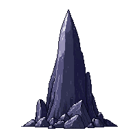 obsidian spire tall dark glass reflective