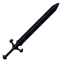 obsidian sword black glass blade sharp deadly