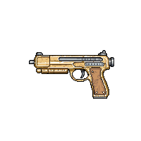 Bronze Laser Pistol — free pixel art sprite from Weapons Arsenal