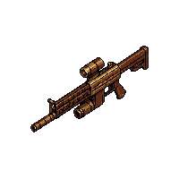 Bronze Laser Rifle — free pixel art sprite from the Weapons Arsenal collection, transparent PNG