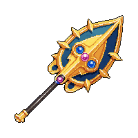 Golden Spiked Shield — free pixel art sprite from Weapons Arsenal