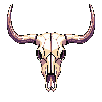 cattle skull bones bleached desert sun
