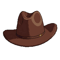 cowboy hat brown leather wide brim