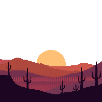 desert sunset orange red sky horizon