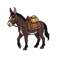 donkey mule pack saddle carrying supplies