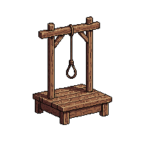 gallows platform rope wooden noose frontier