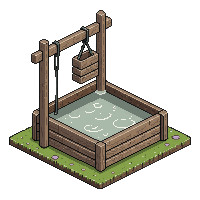 horse hitching post wooden trough water