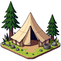 prospector tent camp riverside pan tools