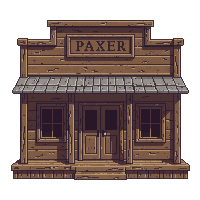 saloon building wooden swing doors porch