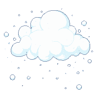 Blizzard Cloud White Swirling Snow Heavy Storm — free pixel art sprite from Winter Holiday