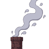 Chimney Smoke Wisps Gray Rising Curling Sky — free pixel art sprite from Winter Holiday