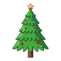Christmas Tree Bare Undecorated Pine Green — free pixel art sprite from Winter Holiday