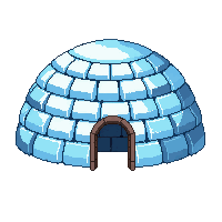 igloo ice blocks dome entrance arctic