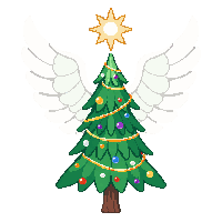ornament angel white wings tree topper glowing