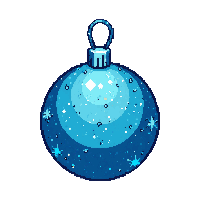 ornament ball blue glitter hanging loop