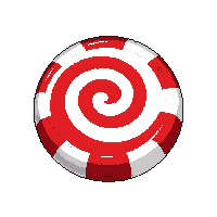 peppermint candy round red white spiral wrapper