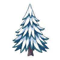 pine tree snowy covered white branches winter