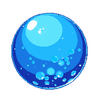 crystal orb blue sphere water swirling inside