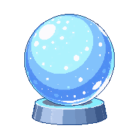 crystal orb clear sphere silver stand glowing