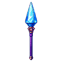 crystal wizard staff tall clear prismatic faceted