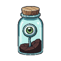 eye newt jar glass cork specimen