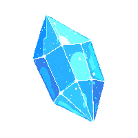 floating crystal shard blue hovering glowing