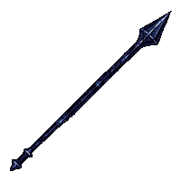 iron wand dark metal heavy pointed tip