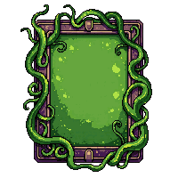 leather spell book green thick closed vine design