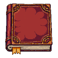 leather spell book red thick closed ornate
