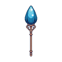 ocean wizard staff coral shell pearl blue top