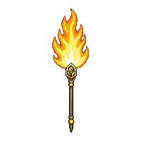 phoenix wizard staff golden bird feather flame top