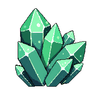 raw crystal cluster green emerald jagged points