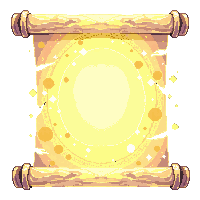 scroll glowing magic golden light parchment