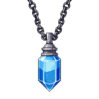 wizard amulet silver chain blue crystal pendant