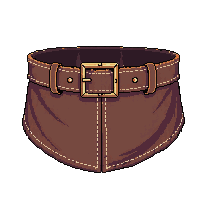 wizard belt leather pouches buckle brown