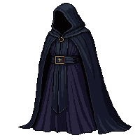 wizard cloak dark black flowing hooded