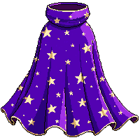 wizard cloak purple flowing star pattern
