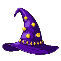 wizard hat tall pointed purple gold moons
