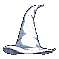 wizard hat tall pointed white silver elegant