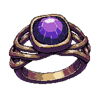 wizard ring dark purple gem twisted band