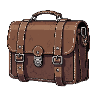 wizard satchel leather brown strap pouches