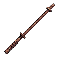 wooden wand simple thin carved handle